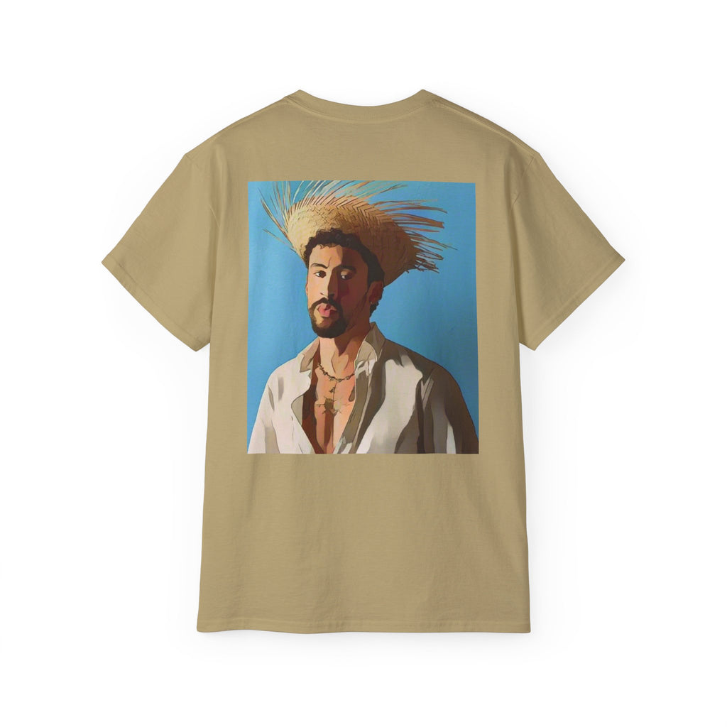 Benito Portrait Tee — "Debi Tirar más fotos" Graphic Cotton T-Shirt