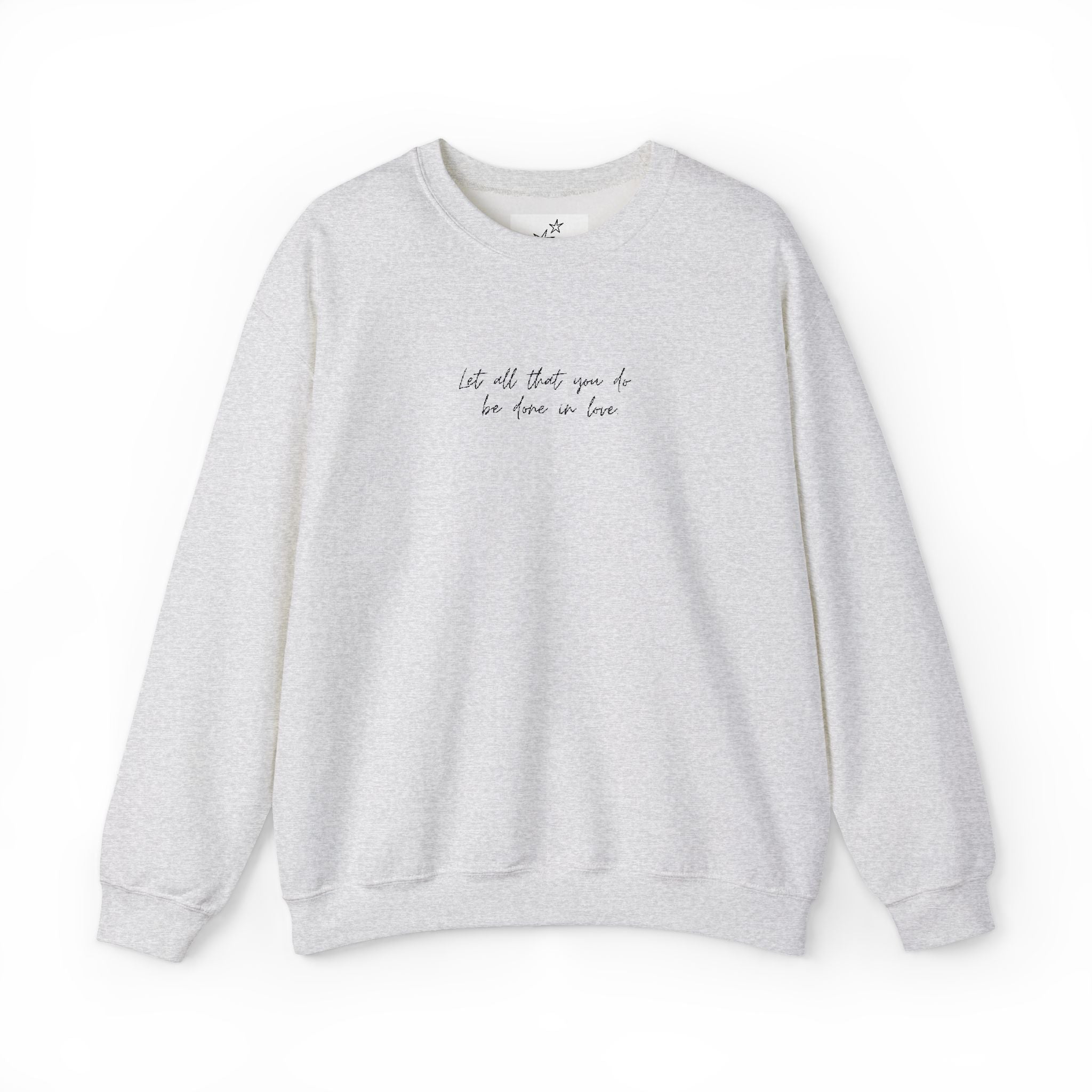 Bible verse Hoodie – "Let all that you do be done in love" Embroidered Graphic Pullover