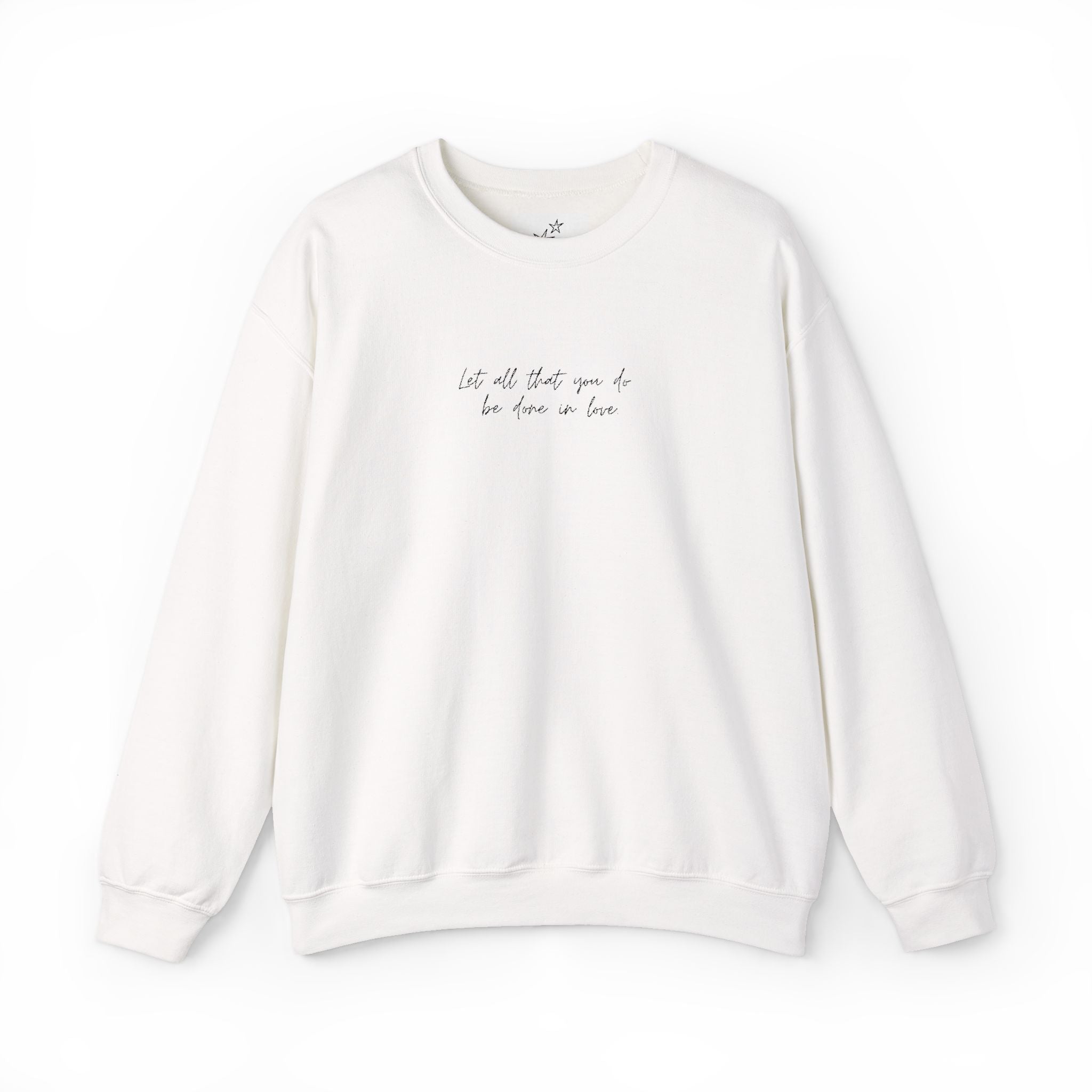 Bible verse Hoodie – "Let all that you do be done in love" Embroidered Graphic Pullover